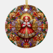 KERSTMIS ~ Engel 19e eeuw ~ Keramisch Ornament (Voorkant)