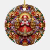 KERSTMIS ~ Engel 19e eeuw ~ Keramisch Ornament (Achterkant)