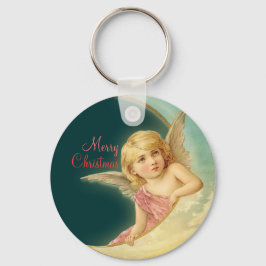 Kerstmis  Engel CC0254 Button Sleutelhanger