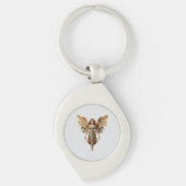 Kerstmis engel ornament in vintage stijl sleutelhanger (Voorkant)