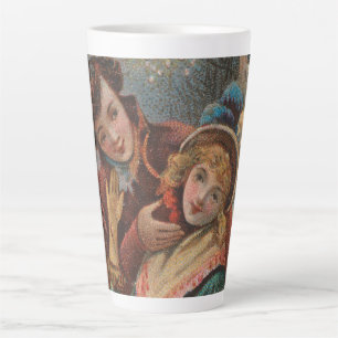 Kerstmis, Engeland-Vintage Victoriaanse tijdperk a Latte Mok