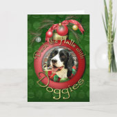 Kerstmis - Engels Springer Spaniel - Betsy Feestdagen Kaart (Voorkant)