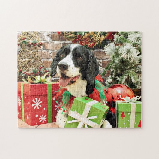 Kerstmis - Engels Springer Spaniel - Betsy Legpuzzel (Horizontaal)