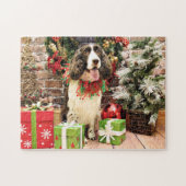 Kerstmis - Engels Springer Spaniel - Cloe Legpuzzel (Horizontaal)