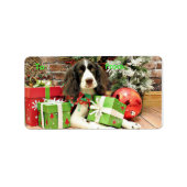 Kerstmis - Engels Springer Spaniel - Kinzie Etiket (Voorkant)