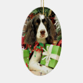 Kerstmis - Engels Springer Spaniel - Kinzie Keramisch Ornament (Rechts)