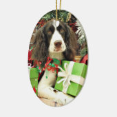 Kerstmis - Engels Springer Spaniel - Kinzie Keramisch Ornament (Links)