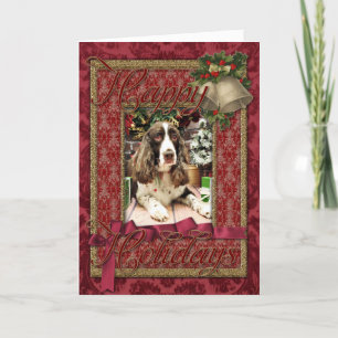 Kerstmis - Engels Springer Spaniel - Logan Feestdagen Kaart