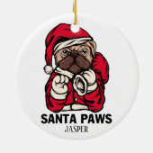 Kerstmis Engelse bulledog Gift Idees Keramisch Ornament (Achterkant)