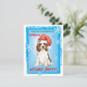 Kerstmis Engelse Springer Spaniel Uitnodiging (Staand voorkant)
