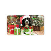 Kerstmis - English Springer Spaniel - Lucy Etiket (Voorkant)