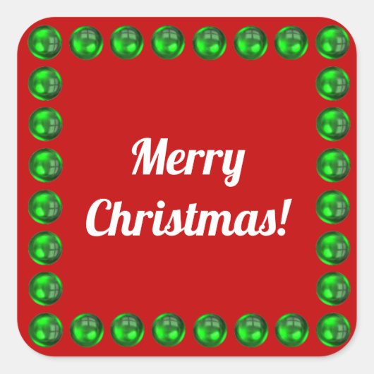 Kerstmis Enveloppe Zegellak Stickers (Voorkant)