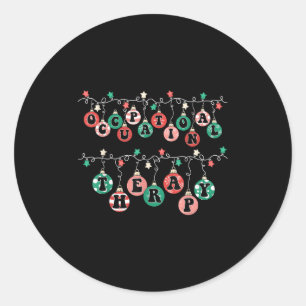 Kerstmis Ergotherapie Therast Ot Prettig Ronde Sticker