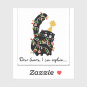 Kerstmis Esthetische Kerstman Kat Schattig Grappig Sticker (Vel)