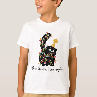 Kerstmis Esthetische Kerstman Kat Schattig Grappig T-shirt