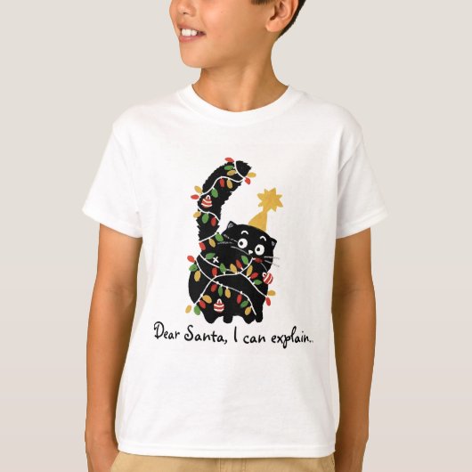 Kerstmis Esthetische Kerstman Kat Schattig Grappig T-shirt (Voorkant)