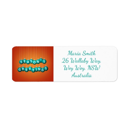 Kerstmis Etiket (Voorkant)