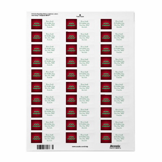 Kerstmis Etiket (Full Sheet)