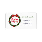 Kerstmis Etiket (Voorkant)