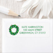 Kerstmis, etiket met retouradres (Insitu)