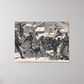 Kerstmis Eve Street Market Ottawa Canada  Canvas Afdruk (Voorkant)