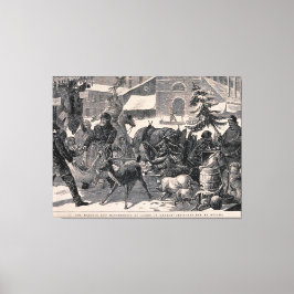 Kerstmis Eve Street Market Ottawa Canada Canvas Afdruk