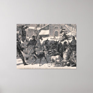 Kerstmis Eve Street Market Ottawa Canada Canvas Afdruk