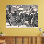 Kerstmis Eve Street Market Ottawa Canada  Canvas Afdruk (Insitu (Woonkamer))