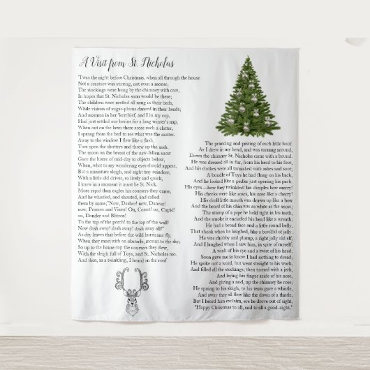 Kerstmis Eve Verhaal Wandkleed (Voorkant)