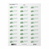 Kerstmis Evergreens Sneeuwvlok Winter Scène Etiket (Full Sheet)