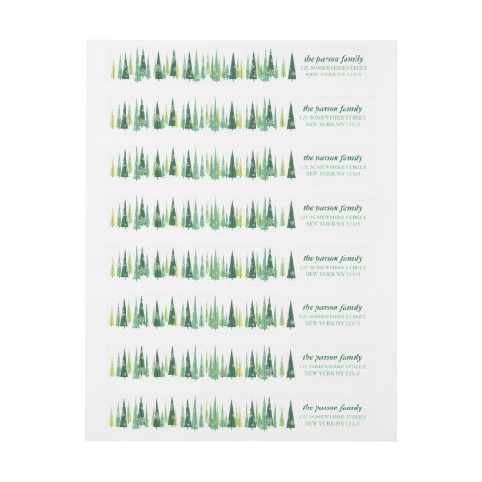 Kerstmis Evergreens Snowflake Winter Scene (Vel)