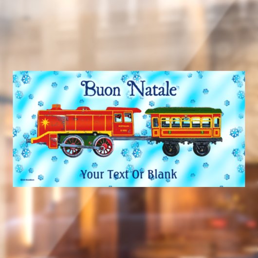 Kerstmis Express - Buon Natale Raamsticker (Vel 2)