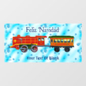 Kerstmis Express - Feliz Navidad Raamsticker (Vel)