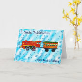 Kerstmis Express - Fröhliche Weihnachten Kaart (Gele Bloem)