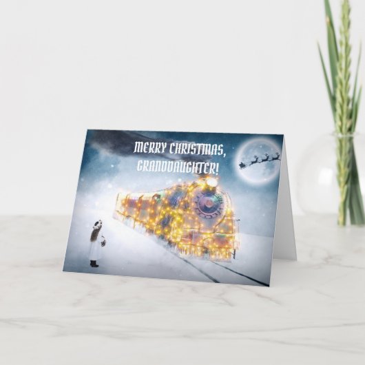 KERSTMIS EXPRESS KLEINDOCHTER KAART (Voorkant)