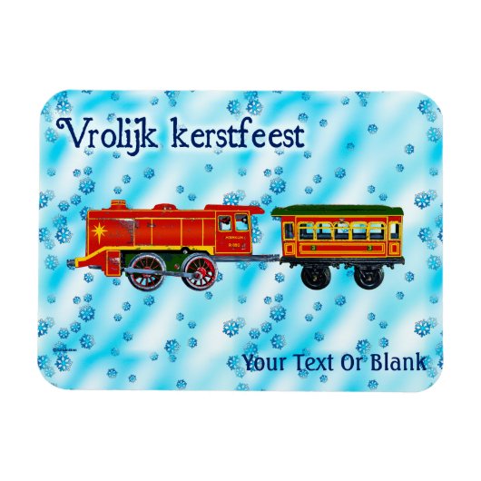 Kerstmis Express - Vrolijk kerstfeest Magneet (Horizontaal)