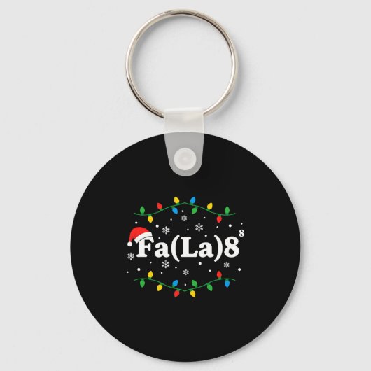 Kerstmis Fa(la) 8 Grappige Carols Zonnebril Kerstm Sleutelhanger (Voorkant)
