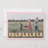 Kerstmis Fa La La Gingerbread Fotokaart Notitiekaartje (Voorkant)