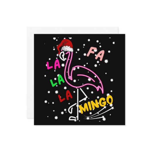 Kerstmis Fa la la la mingo Essential Notitiekaartje (Voorkant / Achterkant in situ)