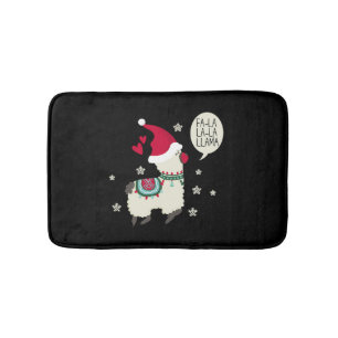 Kerstmis Fa la la Lama cadeau Badmat