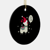 Kerstmis Fa la la Lama cadeau Keramisch Ornament (Rechts)