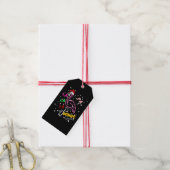 Kerstmis Fa la la mingo Essential Cadeaulabel (Met Touw)
