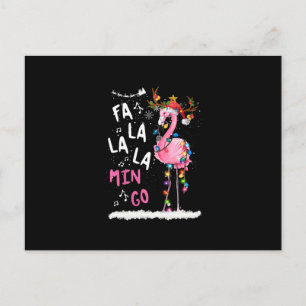Kerstmis - Fa-La-La Mingo Flamingo Met Kerstmis Feestdagenkaart
