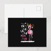Kerstmis: Fa-La Mingo Flamingo met Kerstmis Briefkaart (Voorkant / Achterkant)
