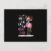 Kerstmis: Fa-La Mingo Flamingo met Kerstmis Briefkaart (Voorkant)