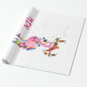 Kerstmis: Fa-La Mingo Flamingo met Kerstmis Cadeaupapier (Uitgerold)