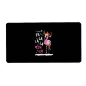 Kerstmis: Fa-La Mingo Flamingo met Kerstmis Etiket (Voorkant)