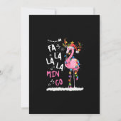 Kerstmis: Fa-La Mingo Flamingo met Kerstmis Feestdagenkaart (Voorkant)