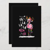 Kerstmis: Fa-La Mingo Flamingo met Kerstmis Feestdagenkaart (Voorkant / Achterkant)