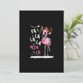 Kerstmis: Fa-La Mingo Flamingo met Kerstmis Feestdagenkaart (Staand voorkant)